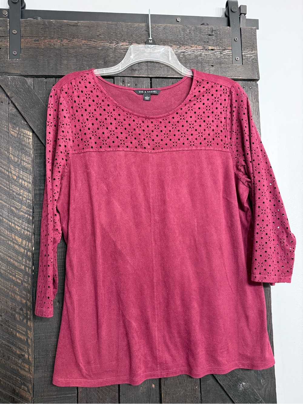 Zac & Rachel R Eyelet Suede Top